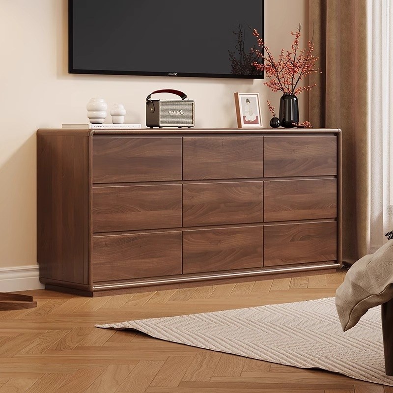 欧雅逸家卧室斗柜储物柜客厅收纳柜靠墙主卧床尾九斗柜实木框五斗,住宅家具,斗柜,淘宝优惠券,粉丝福利购,淘宝优惠卷