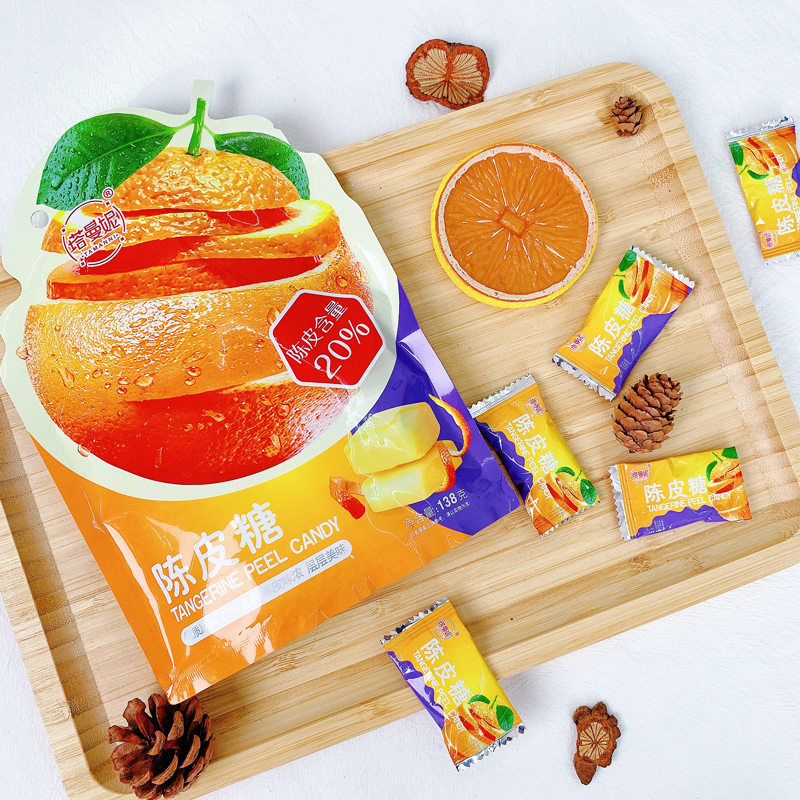 塔曼妮 陈皮糖20%陈皮含量橙皮果肉奶糖喜糖软糖零食糖果138g袋装|ruв категории закуски/орехи/специальность, конфеты/желе/пудинг, конфеты - от Buy2taobao.com для оказания профессиональной услуги покупки агента Taobao