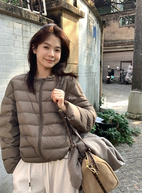 一勺甜 hers韩标！轻薄保暖不压身排骨百搭保暖羽绒服外套92576#