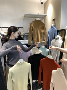 一勺甜 hers巨跑量！韩系半高领针织打底衫女2025秋冬内搭 10555