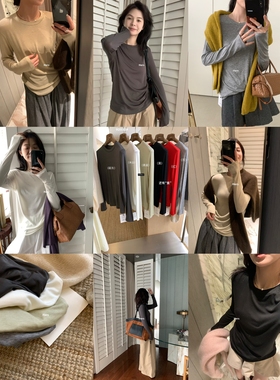 一勺甜 hers料子巨舒服~跑量款！百搭软糯糯长袖T恤2025秋 92032