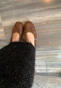 METWO 羊羔绒小单鞋 | 隐隐散发贵气感的一双 浅口蝴蝶结平底鞋