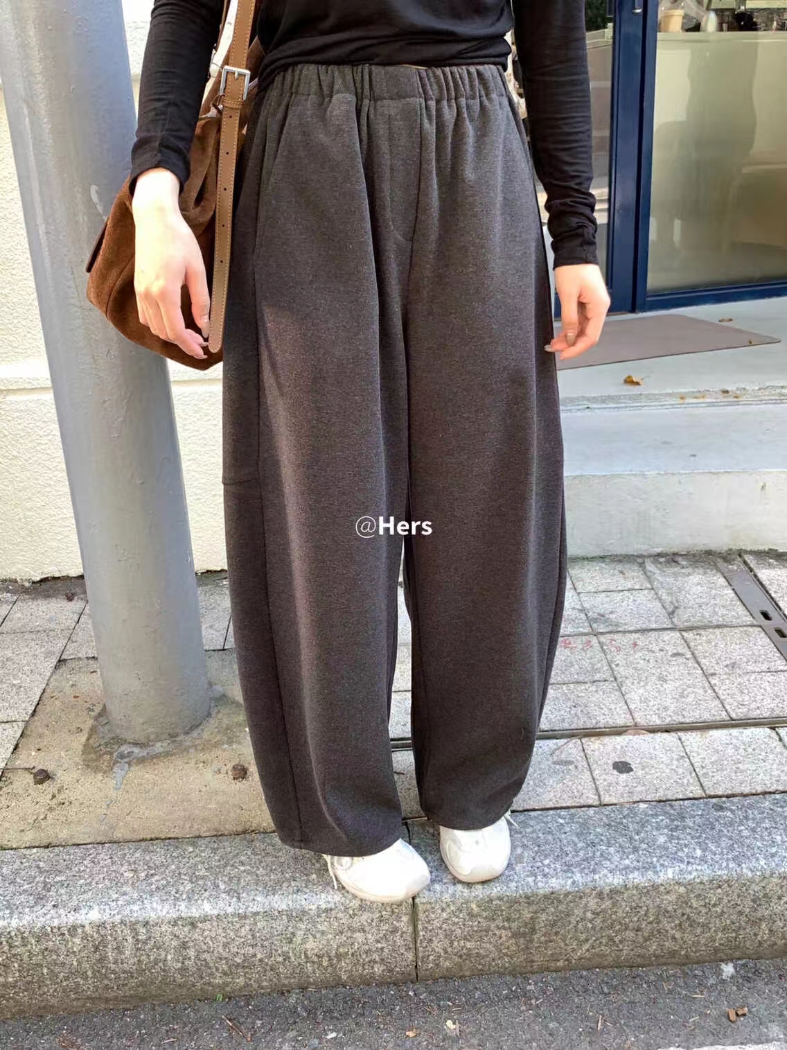 METWO版型牛牛！简约韩系主推款日常高腰松紧腰显瘦休闲裤女10283