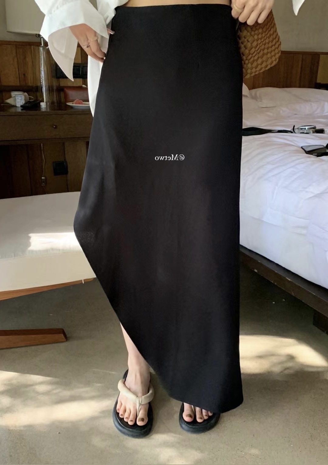 一勺甜半身裙不规则时髦A字长裙