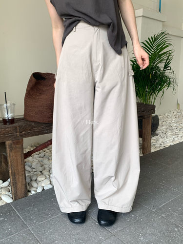 一勺甜【Hers】系小个子百搭轻工装高腰阔腿休闲裤女80434