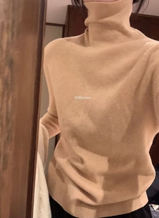 女2025秋冬纯色内搭毛衣羊绒衫 半高领羊绒四色打底衫 2240 METWO