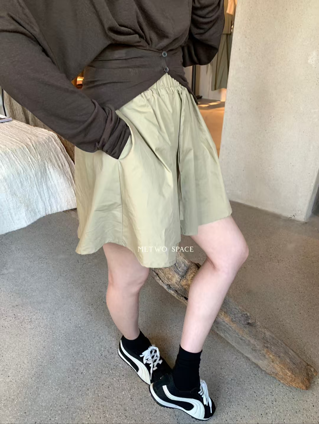 METWO 8811好搭到尖叫！土卡日系伞裙（带安全裤）夏薄款休闲短裙