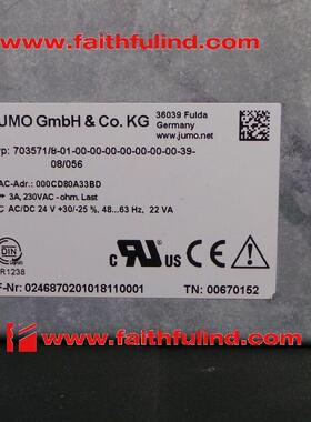 议价Jumo 00670152 久茂双通道控制器 Dicon touch 703571/8-01
