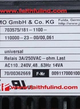 议价Jumo 00362669 久茂温控器 703575/181-1100 DICON 400