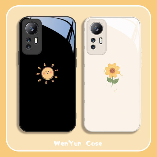 情侣适用小米系列手机壳玻璃