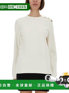 BALMAIN 女士针织毛衣  FF1KD090KI630KA AW2025白色长袖