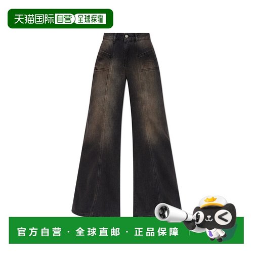 DIESEL 女士牛仔裤 DAKIIA12808068TX02 SS2026灰色阔腿裤直筒裤