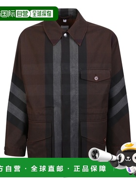 BURBERRY 男士外套 8070015A9011BROWN SS2025 深棕色夹克