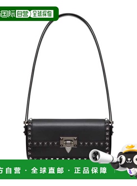 1h可退 潮奢 valentino 华伦天奴 女士 黑色皮革铆钉肩包 4W2B0M7