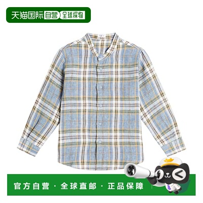 1h可退 潮奢 il gufo 男童 牛津衬衫童装 blue蓝色 舒适时尚