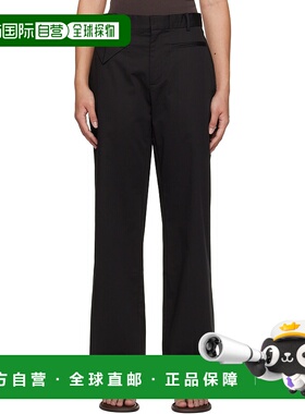 1h可退 潮奢 ST.AGNI 女士 黑色 Origami Pocket 长裤 R25502BLK