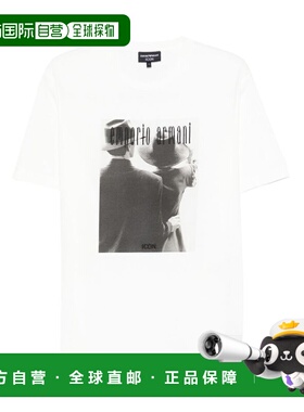 潮奢 Emporio Armani 安普里奥 阿玛尼 男士 印花棉质T恤 EM00475