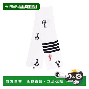 THOM BROWNE 女士围巾 FKS056EY1002100 AW2022 米白色披肩配饰