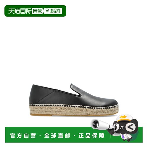 BALMAIN 男士休闲鞋 HM1UG411LNAP0PA CO 黑色 光滑皮革草编鞋