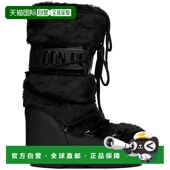 boot 月亮靴 黑色 1h可退 女士 moon Faux Icon 潮奢 Fur 中筒靴
