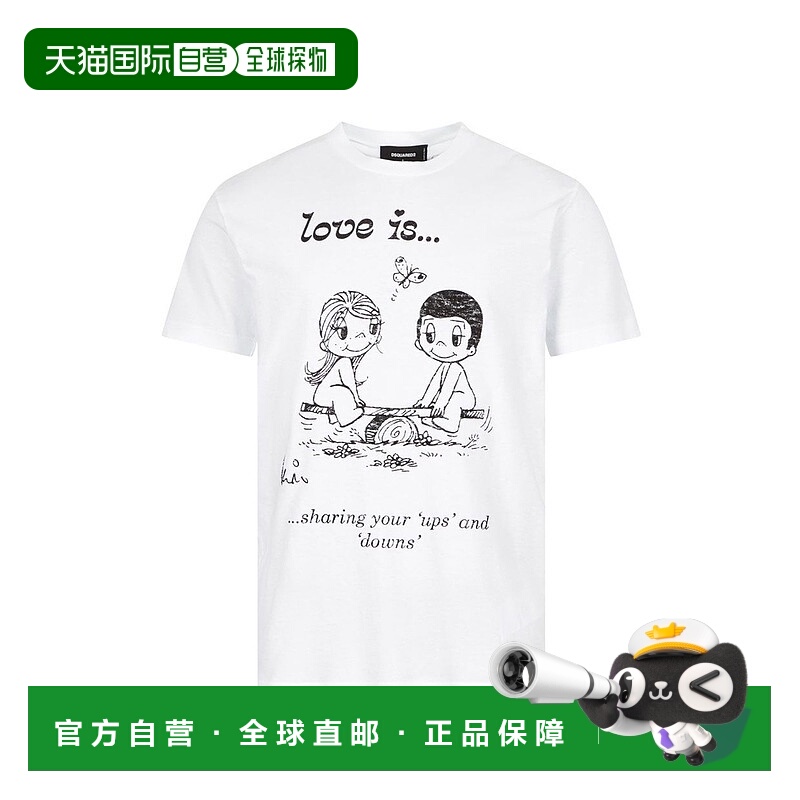 1h可退 DSQUARED2 男士T恤 S71GD0967S22507100AWHITE AW2025