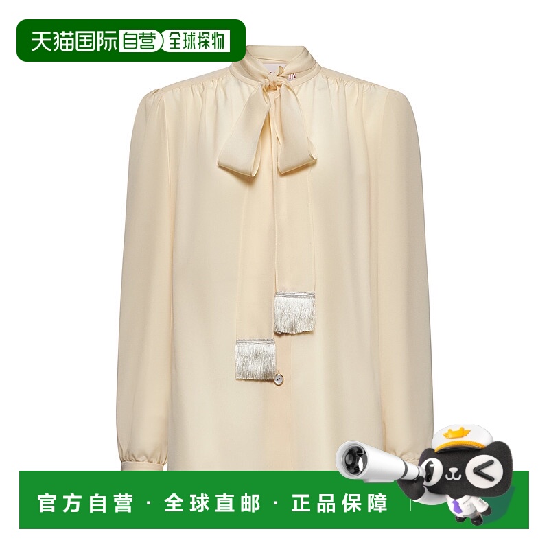 1h可退 VALENTINO 女士衬衫 6B3AB7E590FET5 SS2025 米白色