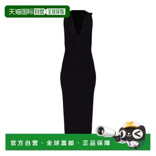 BALMAIN 女士连衣裙 GF1RJ210KJ430PA SS2026 黑色 Dress with a