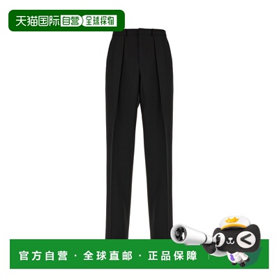 潮奢 Tom Ford 汤姆 福特 男士 黑色羊毛长裤 PLMD01W0056NAA