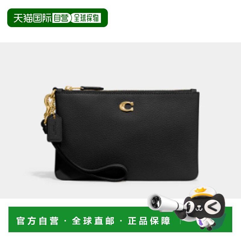 1h可退 COACH 女士手拿包 CH818B4BLACK AW2024 黑色 Polished pe
