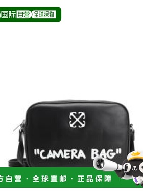 1h可退 潮奢 off-white 女士 黑色中号 Jitney Camera Bag Quote