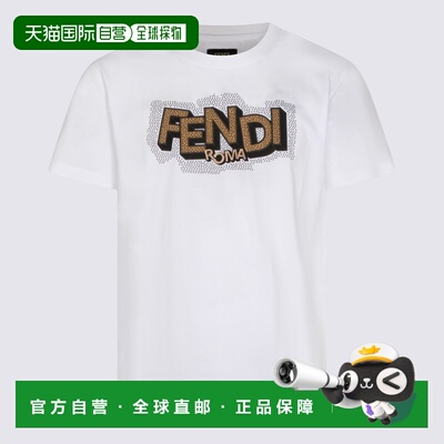 FENDI 男士T恤 FY1319AW0WF0QA0 SS2026 白色 Short-sleeved cott