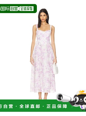 1h可退 潮奢 Bardot 女士 Adaline 刺绣中长连衣裙 58655DB2