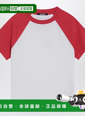 1h可退 潮奢 Jacquemus 女士 棒球白/红色T恤 25E251JS2052031040