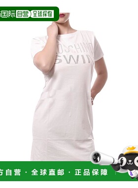 1h可退 MOSCHINO 女士半身裙 190621131 SS2020 白色 logo连衣裙