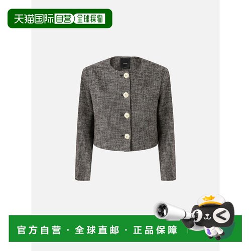 PINKO 女士外套 105708A2QXZM7 AW2025 灰色长袖 Noodles 夹克