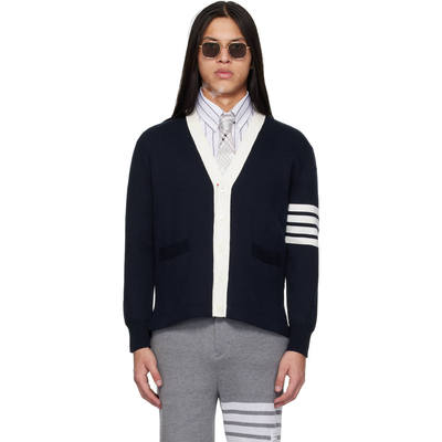 香港直邮潮奢 Thom Browne 汤姆 布朗 男士 海军蓝 Crest Intarsi