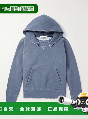 1h可退 潮奢 Our Legacy 男士 Relic 磨破棉针织连帽衫 M4256RFBL