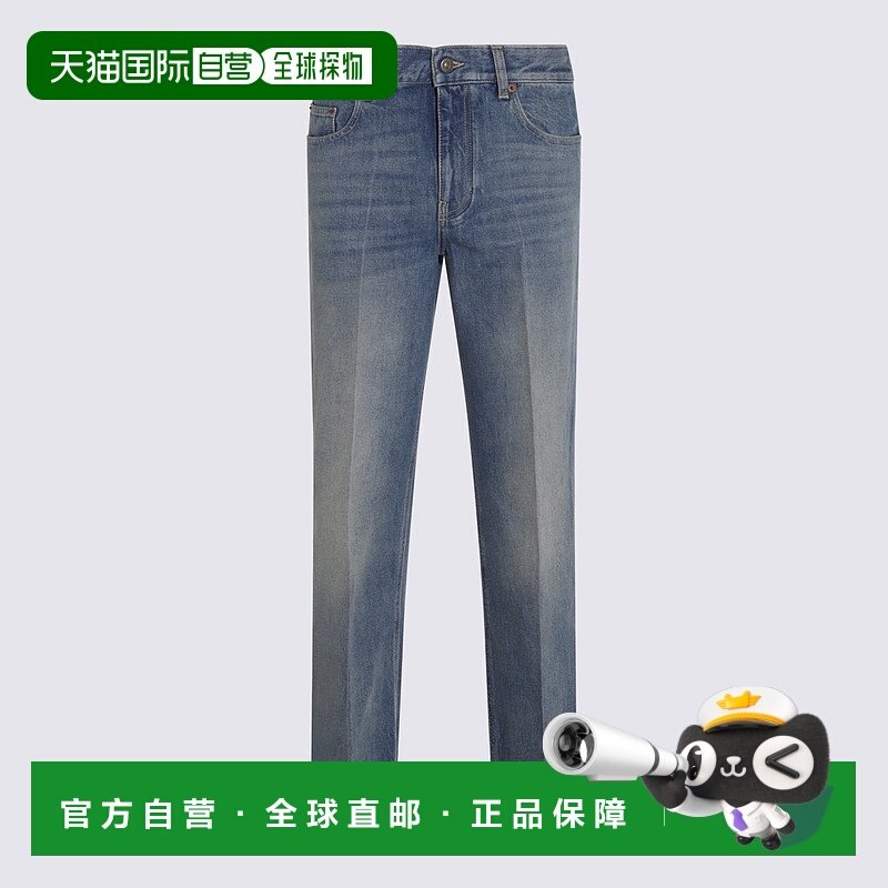 VALENTINO 女士牛仔裤 7B3DD20G9HC558 AW2025 蓝色直筒裤