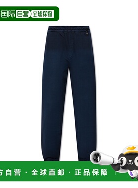 FENDI 男士休闲裤 FB0942APM9F0QC7 CO 深蓝色 徽标细节运动裤