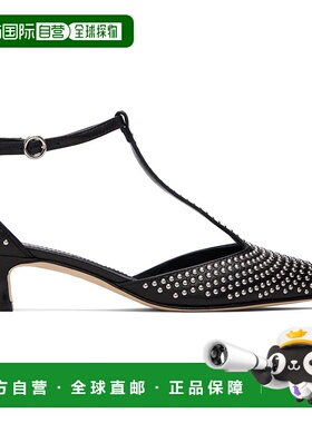 1h可退 潮奢 aeyde 女士 黑色 Liz Mini Stud Leather 中跟鞋 A11