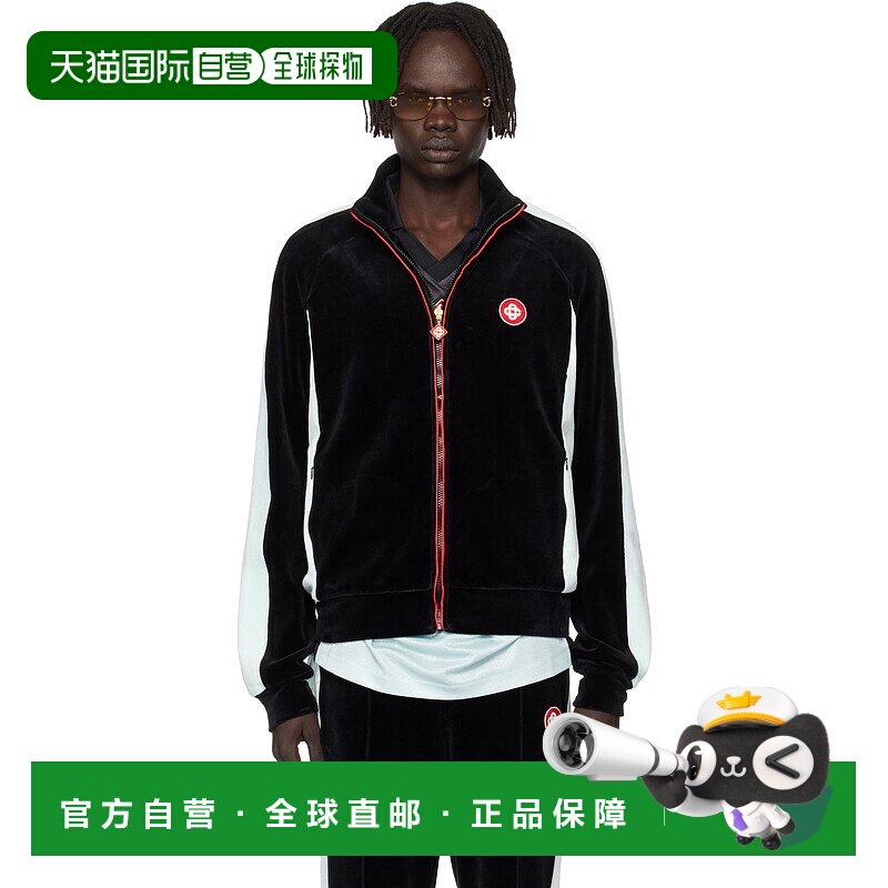 1h可退 潮奢 Casablanca 男士 黑色运动夹克 MPF25JTP39501