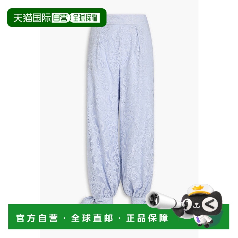 1h可退 潮奢 ZIMMERMANN 女士 棉混纺凸纹蕾丝锥形长裤 6706PCOA
