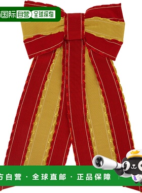 1h可退 潮奢 Bode 女士 红色 & 黄色 Winner's Sash Bevel Bow 发