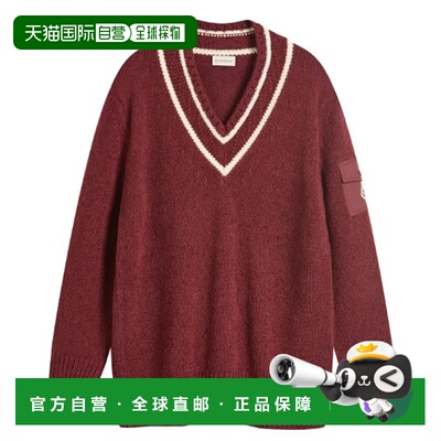 MONCLER 男士外套 9D00001M5493466 AW2025 红色 Jersey v-neck