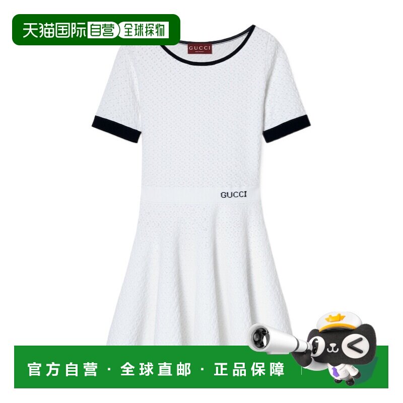 GUCCI 女士连衣裙 818745XKENT9034 SS2025 白色 短袖连衣裙