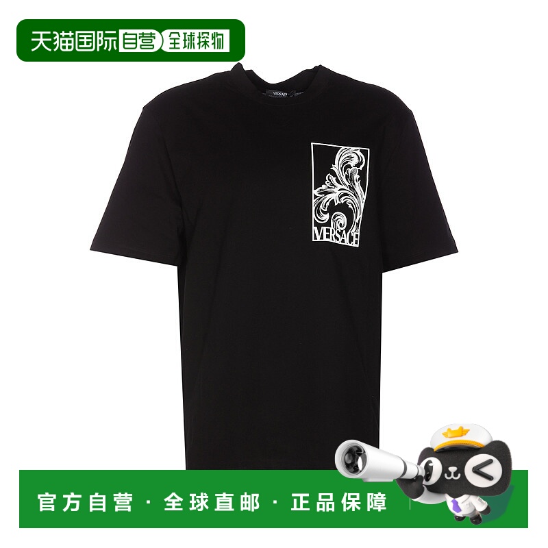 VERSACE 男士T恤 10140941A098772B020 SS2024 黑色