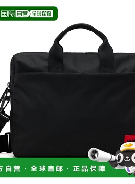 1h可退 潮奢 HUGO 雨果 男士 黑色 Multi-Pocket 公文包 50549002