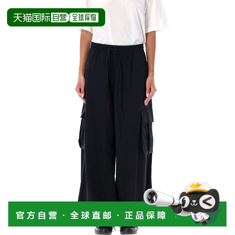Y-3 女士休闲裤 IW7472BLACK AW2025 黑色 Loose Fit Cargo Trous