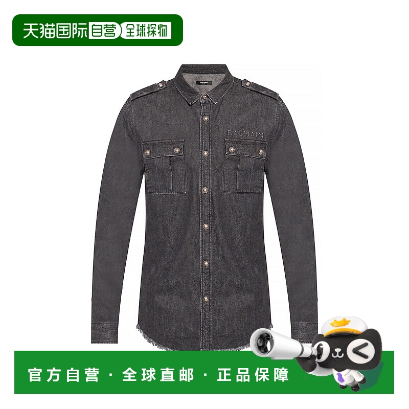 BALMAIN 男士衬衫 WH1HC030146D0PCBLACK AW2023