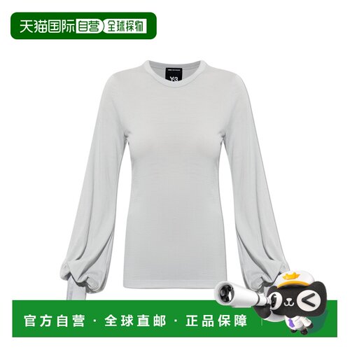 Y-3 女士T恤 KT97540LGSOGR AW2026 灰色 WOOL TOP女装上衣